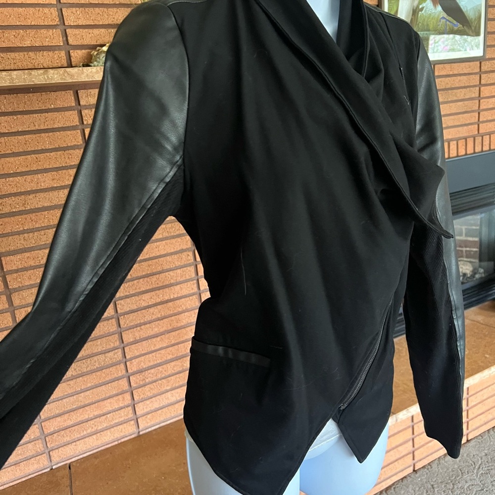 Iconic Wrap Front Leather Jacket